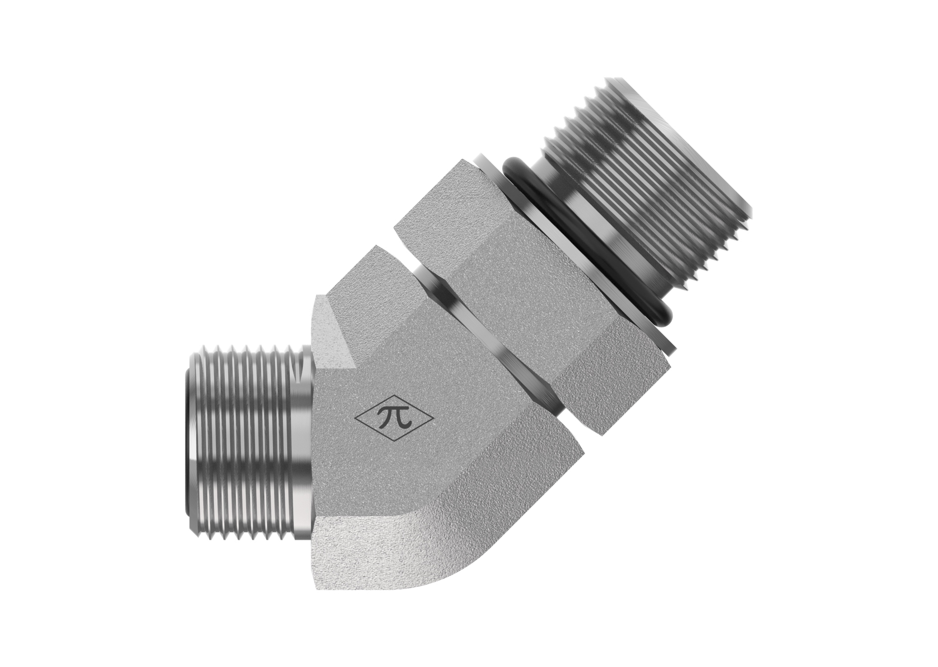 Adjustable ORFS to ORB hydraulic fitting with O-ring seal